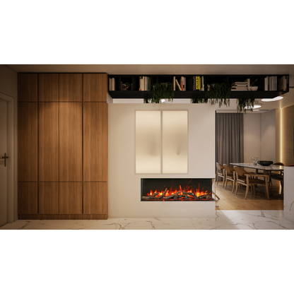 Remii by Amantii Bay Slim 60" 3-Sided Indoor / Outdoor Smart Electric Fireplace