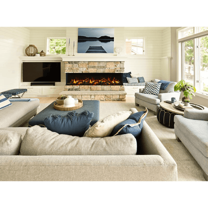 Remii by Amantii Bay Slim 72" 3-Sided Indoor / Outdoor Smart Electric Fireplace