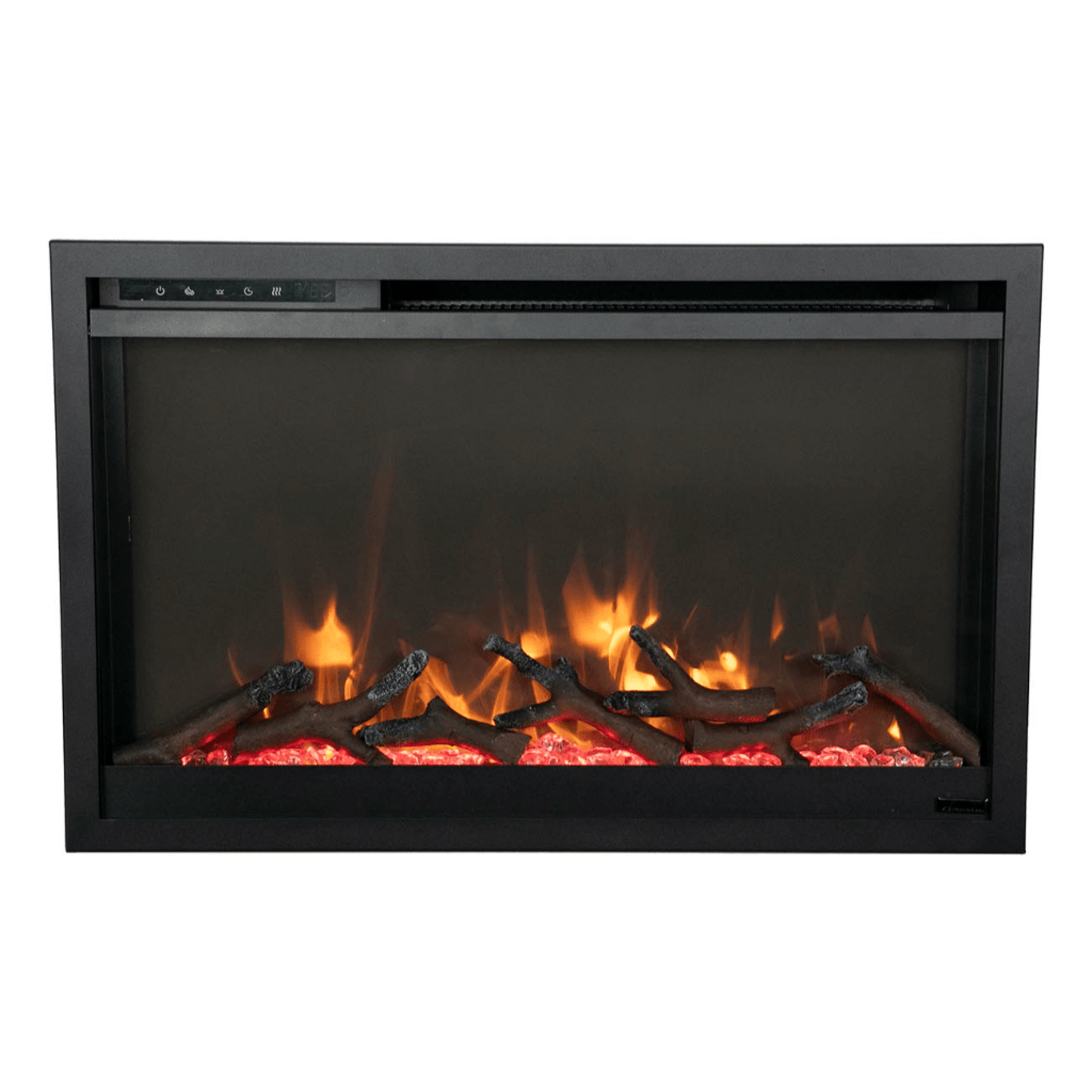 Remii by Amantii Classic Extra Slim 26" Buil-in Smart Electric Fireplace With Black Steel Surround