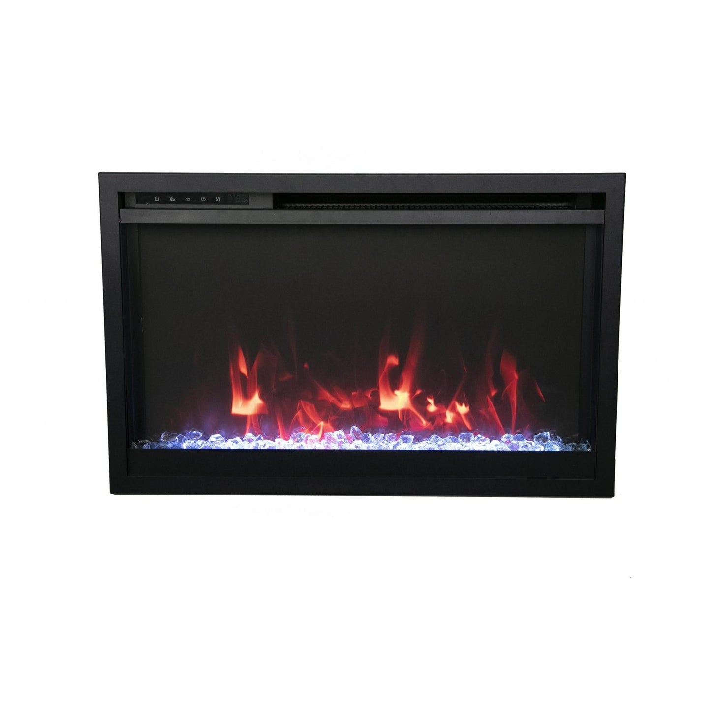 Remii by Amantii Classic Extra Slim 26" Buil-in Smart Electric Fireplace With Black Steel Surround