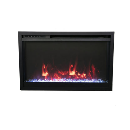 Remii by Amantii Classic Extra Slim 26" Buil-in Smart Electric Fireplace With Black Steel Surround