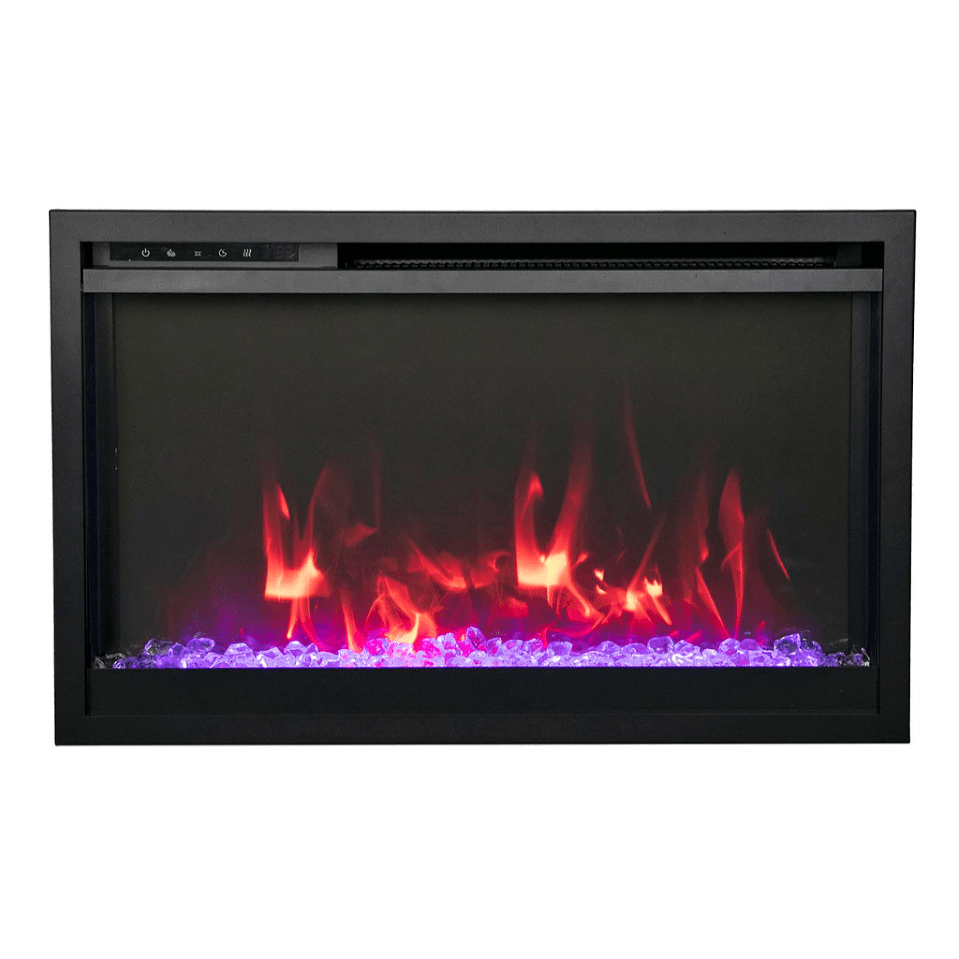 Remii by Amantii Classic Extra Slim 26" Buil-in Smart Electric Fireplace With Black Steel Surround