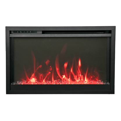 Remii by Amantii Classic Extra Slim 26" Buil-in Smart Electric Fireplace With Black Steel Surround