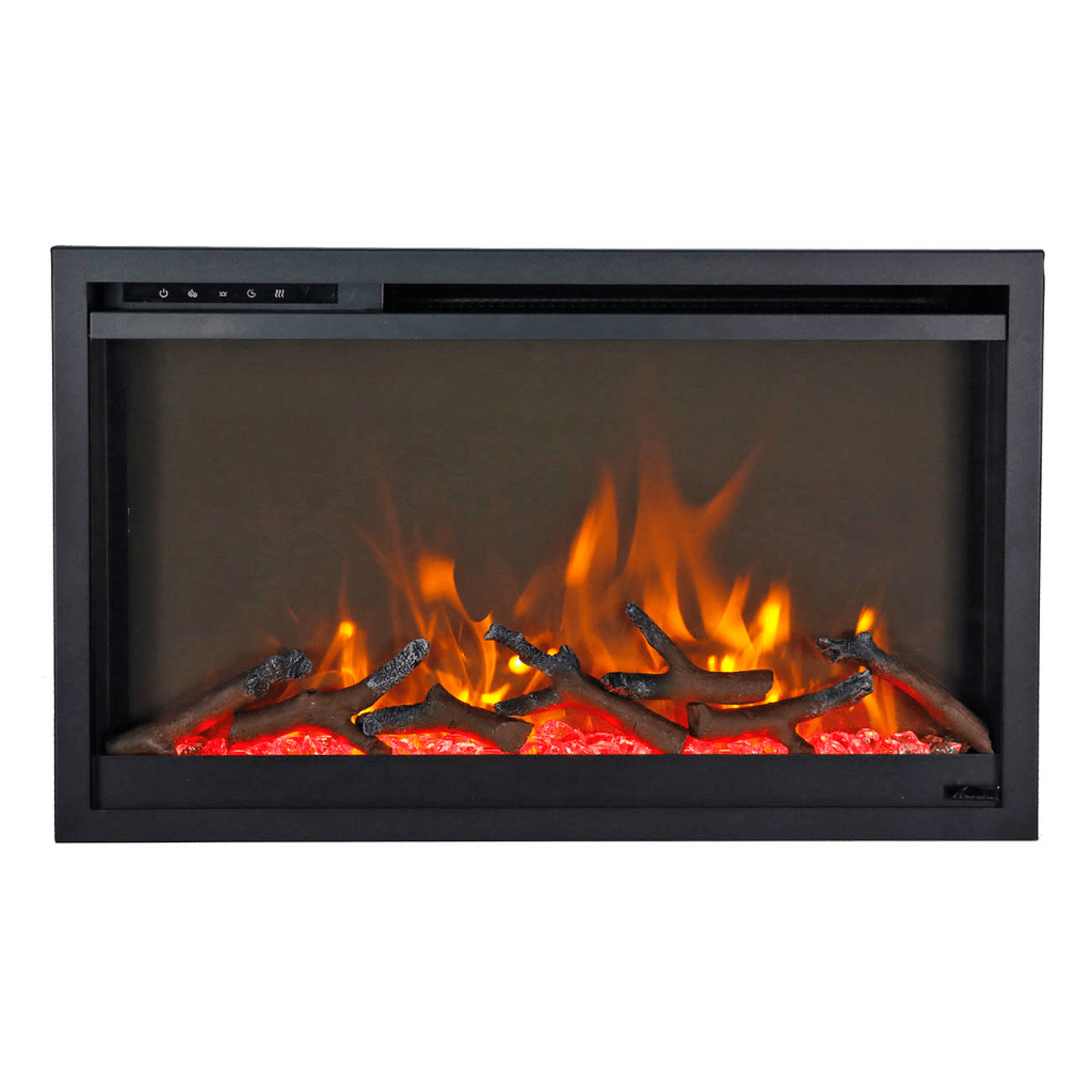 Remii by Amantii Classic Extra Slim 26" Buil-in Smart Electric Fireplace With Black Steel Surround