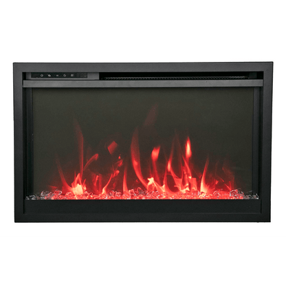 Remii by Amantii Classic Extra Slim 30" Buil-in Smart Electric Fireplace With Black Steel Surround