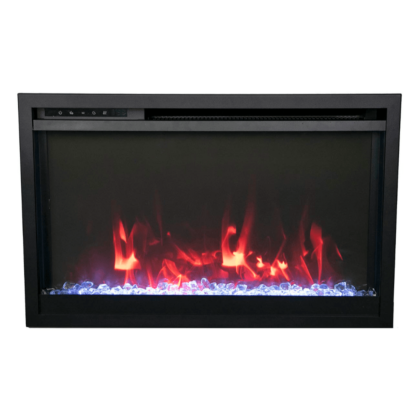 Remii by Amantii Classic Extra Slim 30" Buil-in Smart Electric Fireplace With Black Steel Surround