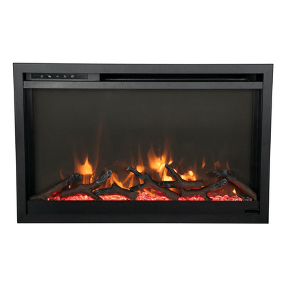 Remii by Amantii Classic Extra Slim 33" Buil-in Smart Electric Fireplace With Black Steel Surround