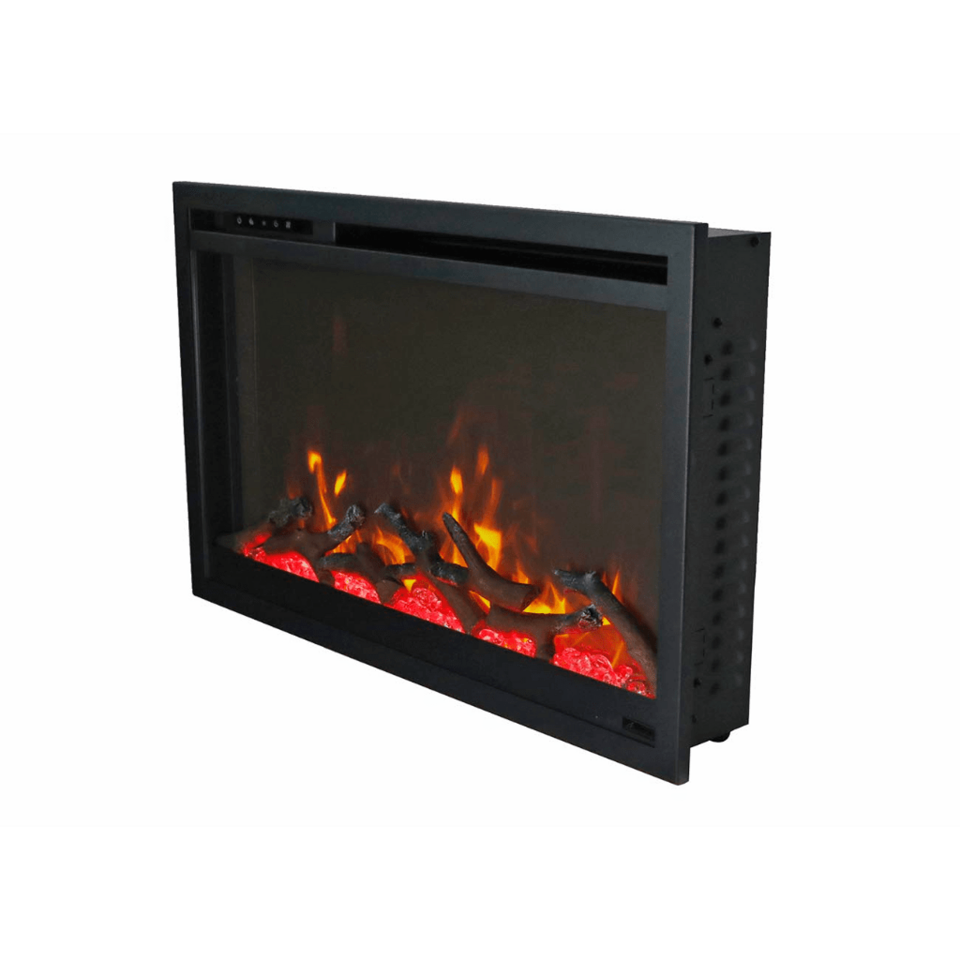 Remii by Amantii Classic Extra Slim 33" Buil-in Smart Electric Fireplace With Black Steel Surround