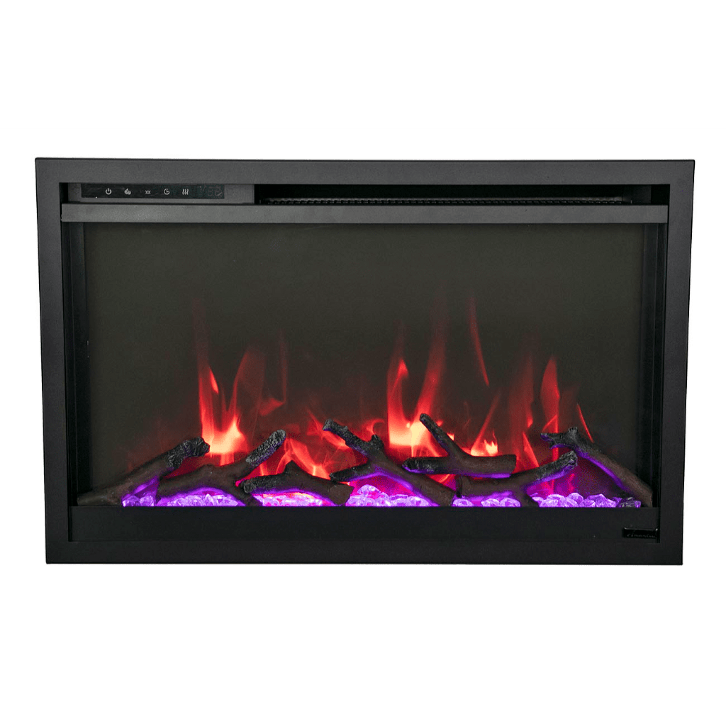 Remii by Amantii Classic Extra Slim 33" Buil-in Smart Electric Fireplace With Black Steel Surround