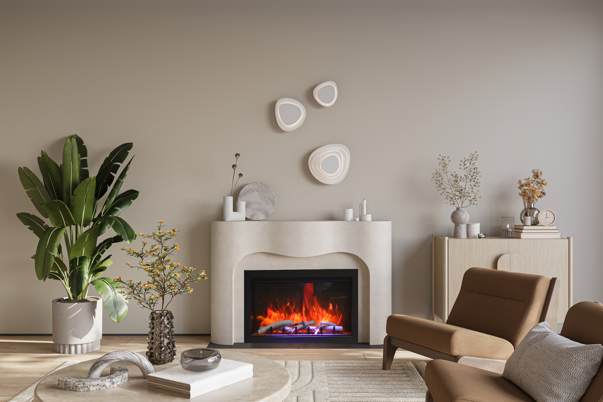 Remii by Amantii Classic Lumina 26" Indoor/Outdoor Smart Electric Fireplace Insert