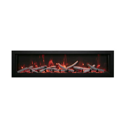 Remii by Amantii Deep Series 45" Built-in Electric Fireplace With Black Steel Surround