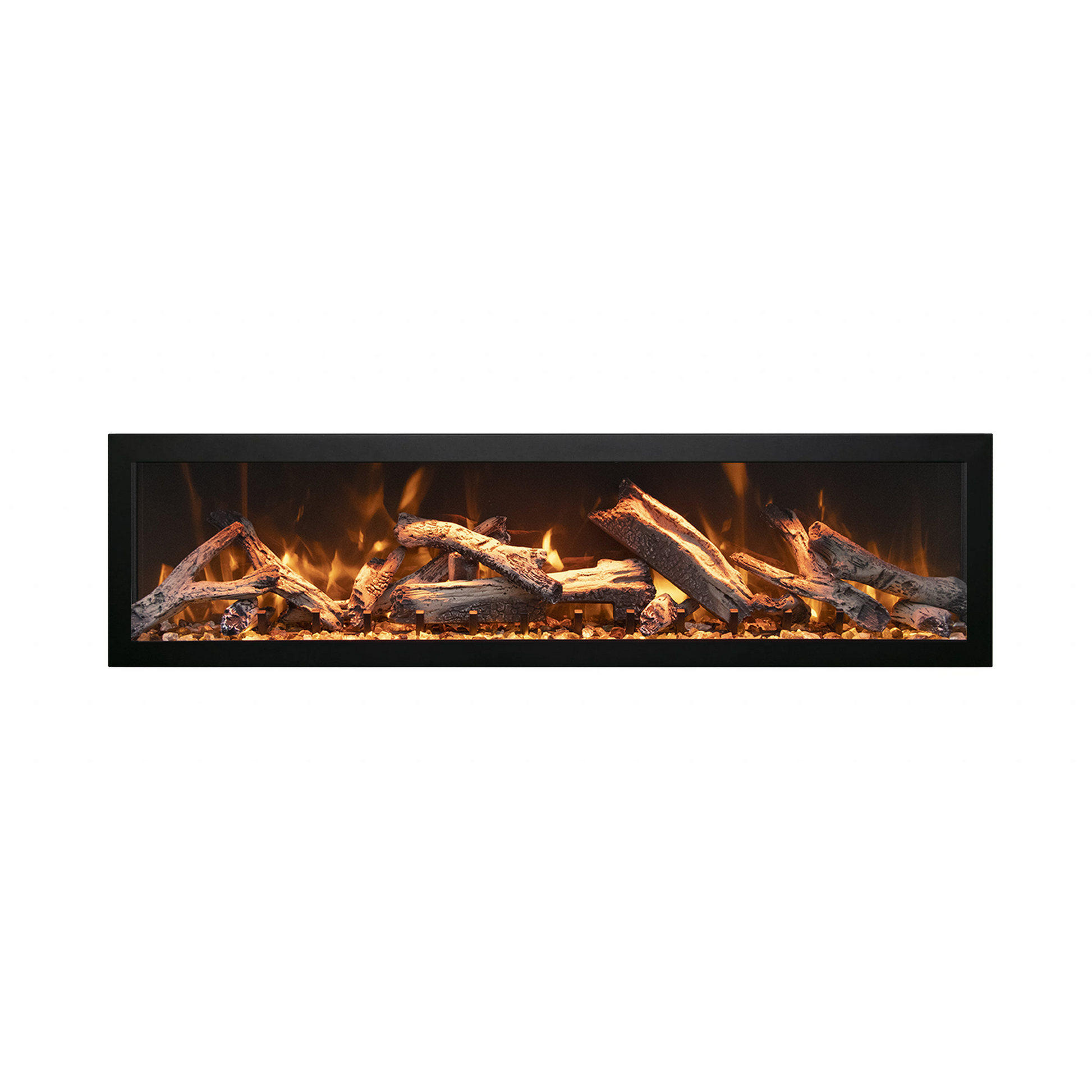 Remii by Amantii Deep Series 45" Built-in Electric Fireplace With Black Steel Surround