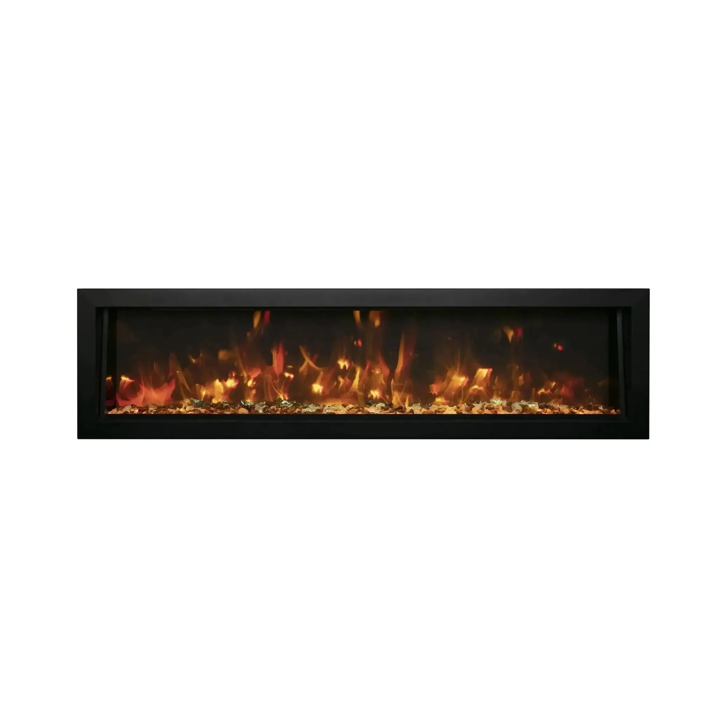Remii by Amantii Deep Series 45" Built-in Electric Fireplace With Black Steel Surround