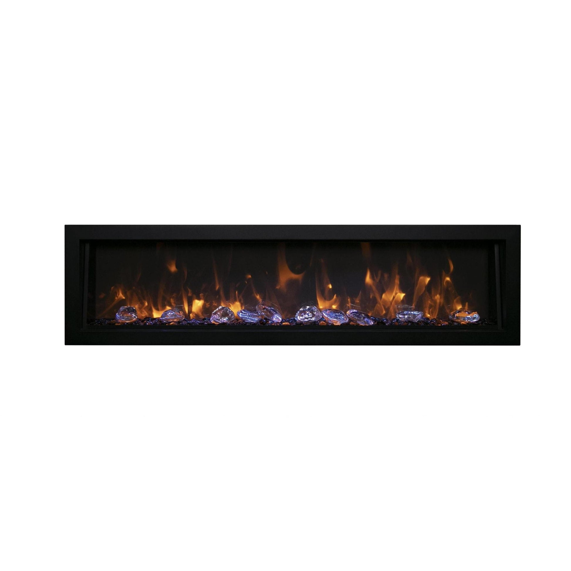 Remii by Amantii Deep Series 45" Built-in Electric Fireplace With Black Steel Surround