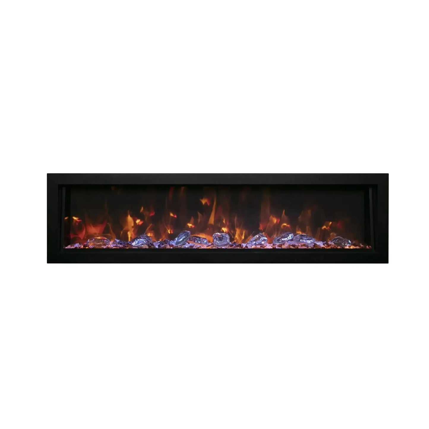 Remii by Amantii Deep Series 45" Built-in Electric Fireplace With Black Steel Surround