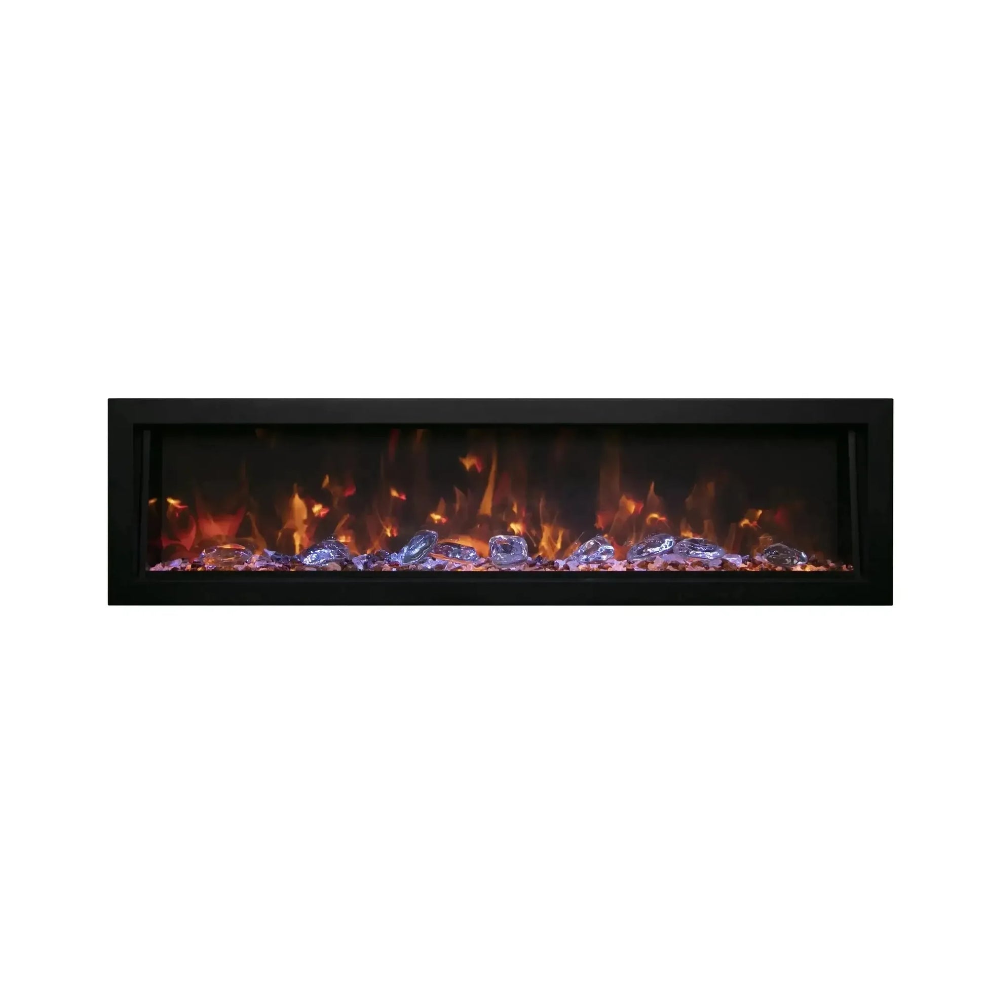 Remii by Amantii Deep Series 45" Built-in Electric Fireplace With Black Steel Surround
