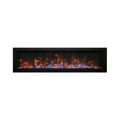 Remii by Amantii Deep Series 45" Built-in Electric Fireplace With Black Steel Surround