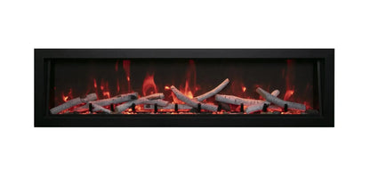 Remii by Amantii Deep Series 55" Built-in Electric Fireplace With Black Steel Surround