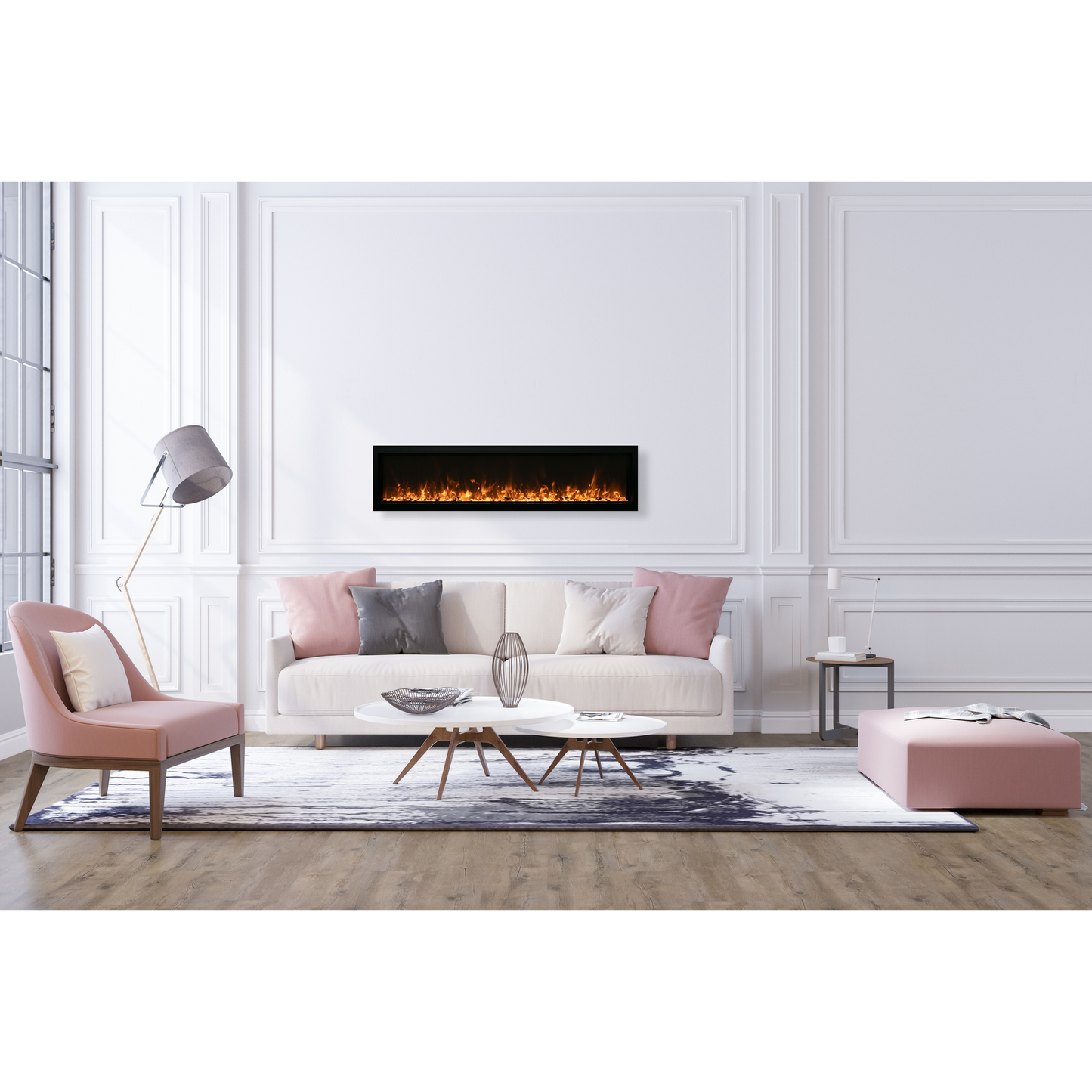Amantii Symmetry Xtra Slim 65" Wall Mount Non-Smart Electric Fireplace