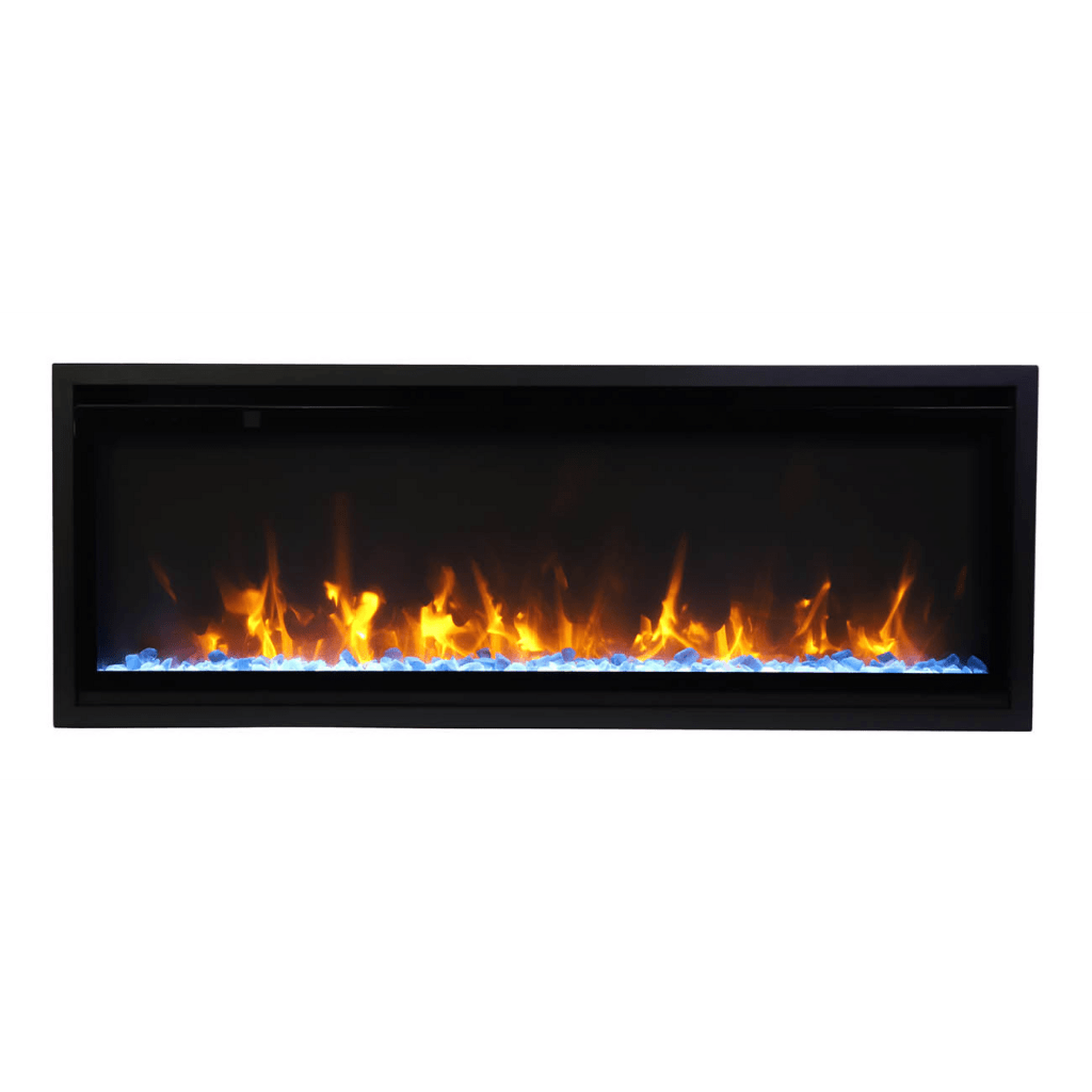 Remii by Amantii Extra Slim 55" Wall Mount Smart Electric Fireplace With Black Steel Surround