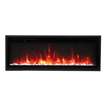 Remii by Amantii Extra Slim 55" Wall Mount Smart Electric Fireplace With Black Steel Surround
