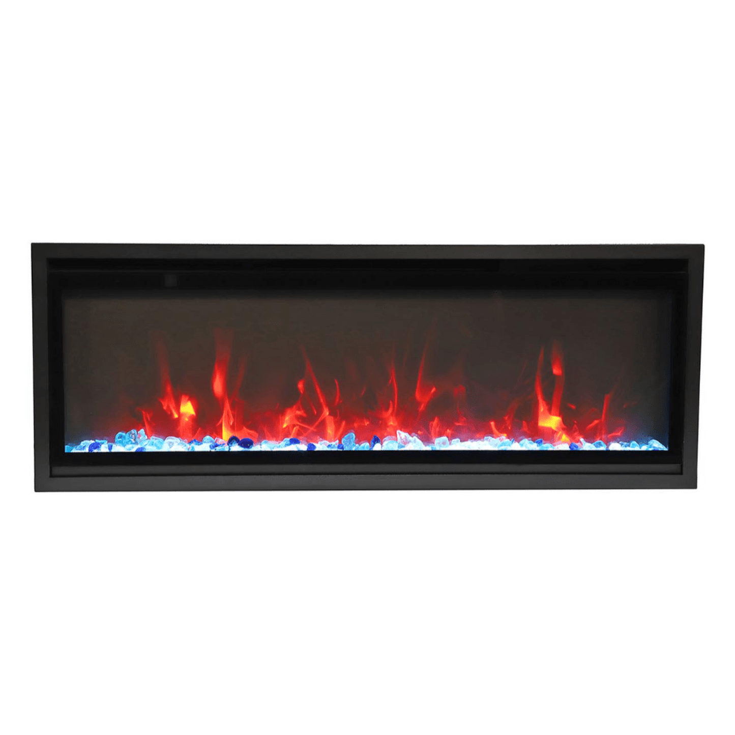 Remii by Amantii Extra Slim 55" Wall Mount Smart Electric Fireplace With Black Steel Surround