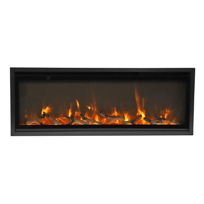 Remii by Amantii Extra Slim 55" Wall Mount Smart Electric Fireplace With Black Steel Surround