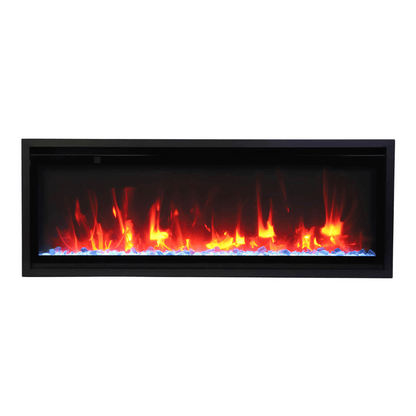 Remii by Amantii Extra Slim 65" Wall Mount Smart Electric Fireplace With Black Steel Surround