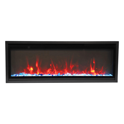 Remii by Amantii Extra Slim 65" Wall Mount Smart Electric Fireplace With Black Steel Surround