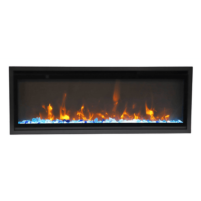 Remii by Amantii Extra Slim 65" Wall Mount Smart Electric Fireplace With Black Steel Surround
