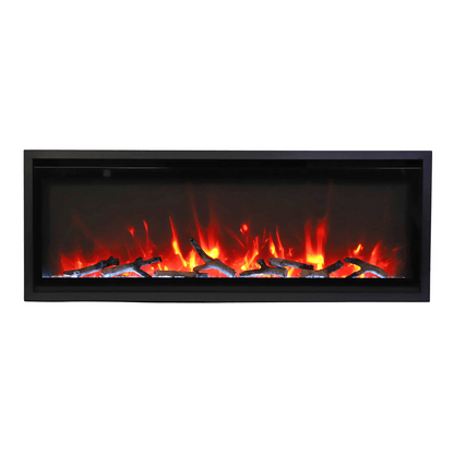 Remii by Amantii Extra Slim 65" Wall Mount Smart Electric Fireplace With Black Steel Surround