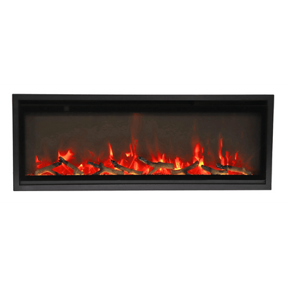 Remii by Amantii Extra Slim 65" Wall Mount Smart Electric Fireplace With Black Steel Surround