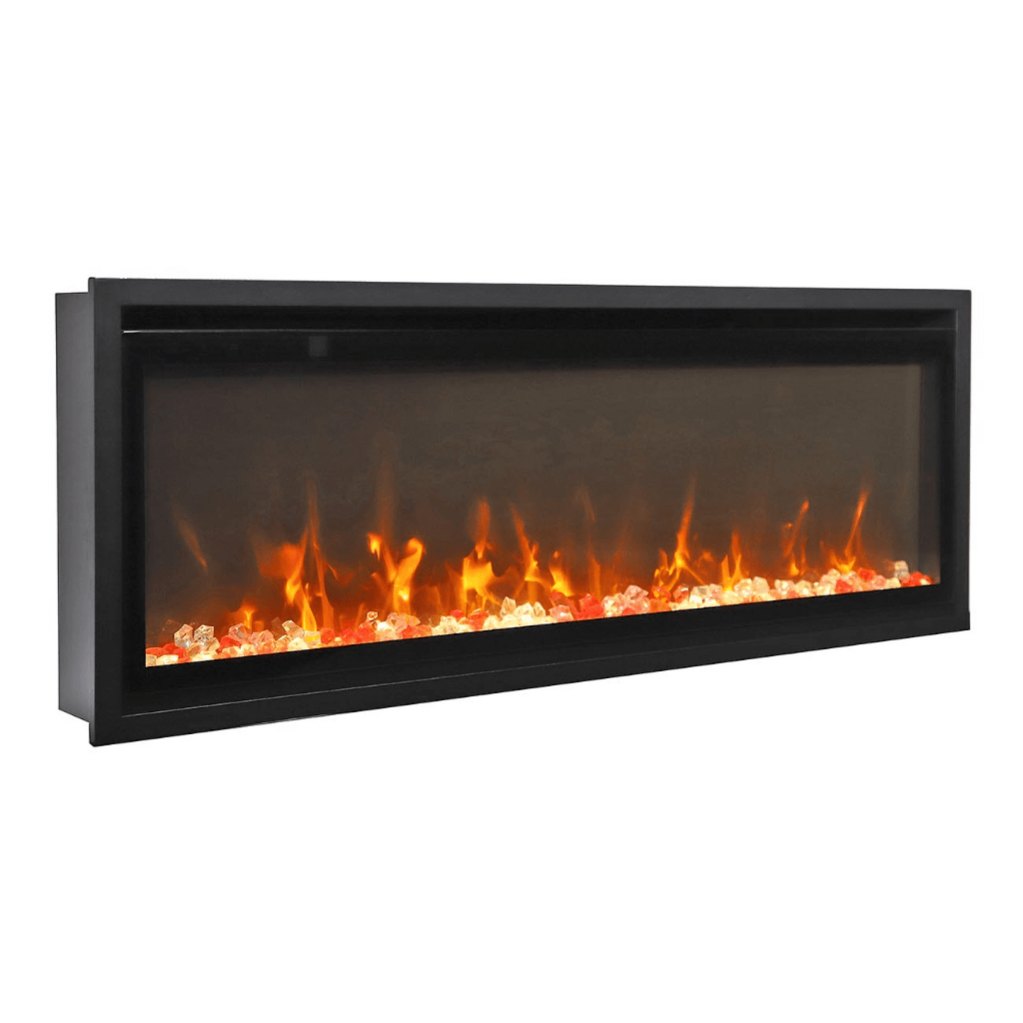 Remii by Amantii Extra Slim 65" Wall Mount Smart Electric Fireplace With Black Steel Surround