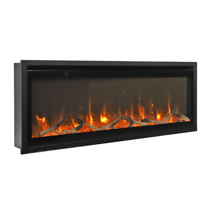 Remii by Amantii Extra Slim 65" Wall Mount Smart Electric Fireplace With Black Steel Surround