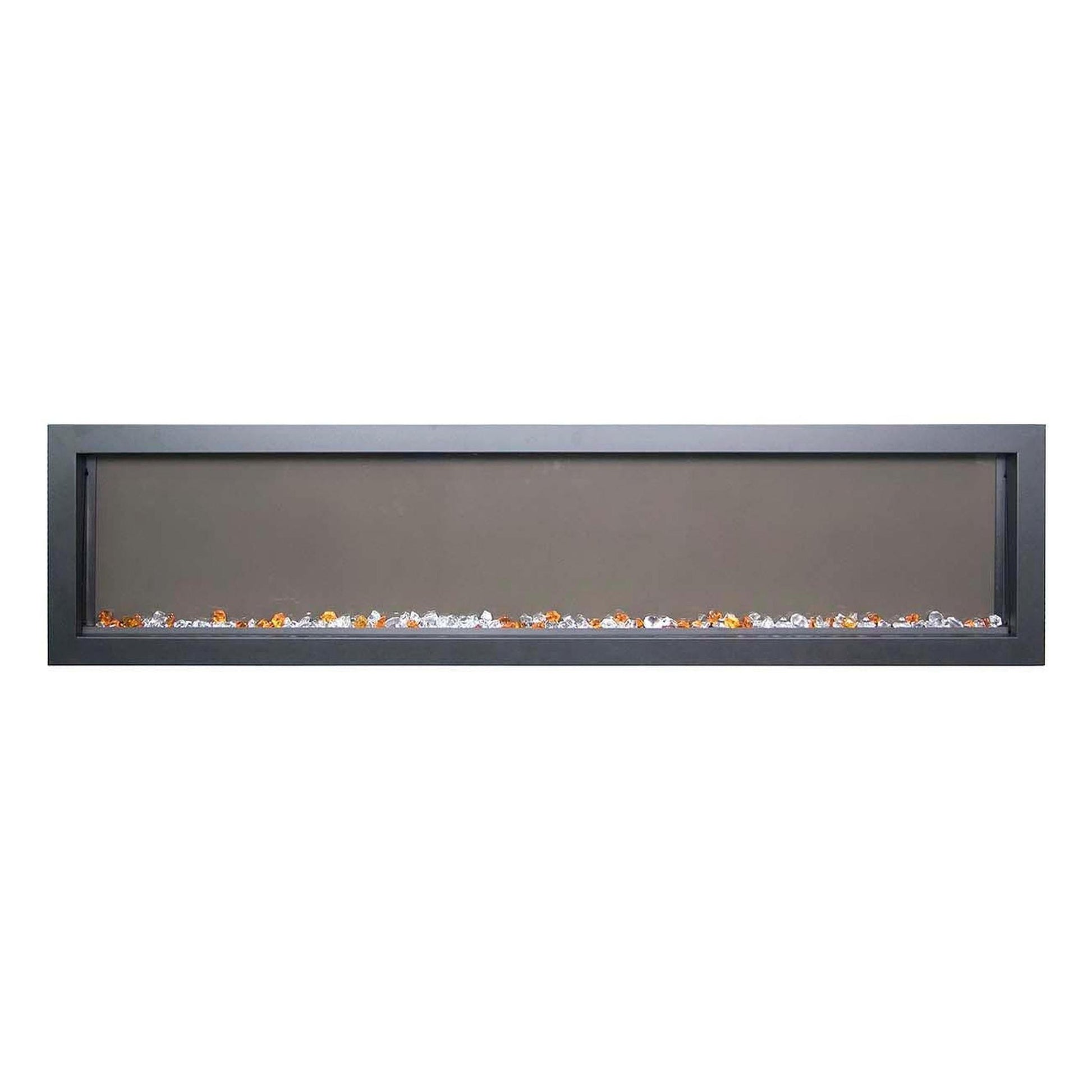 Remii by Amantii Extra Slim Series 55" Built-in Electric Fireplace With Black Steel Surround