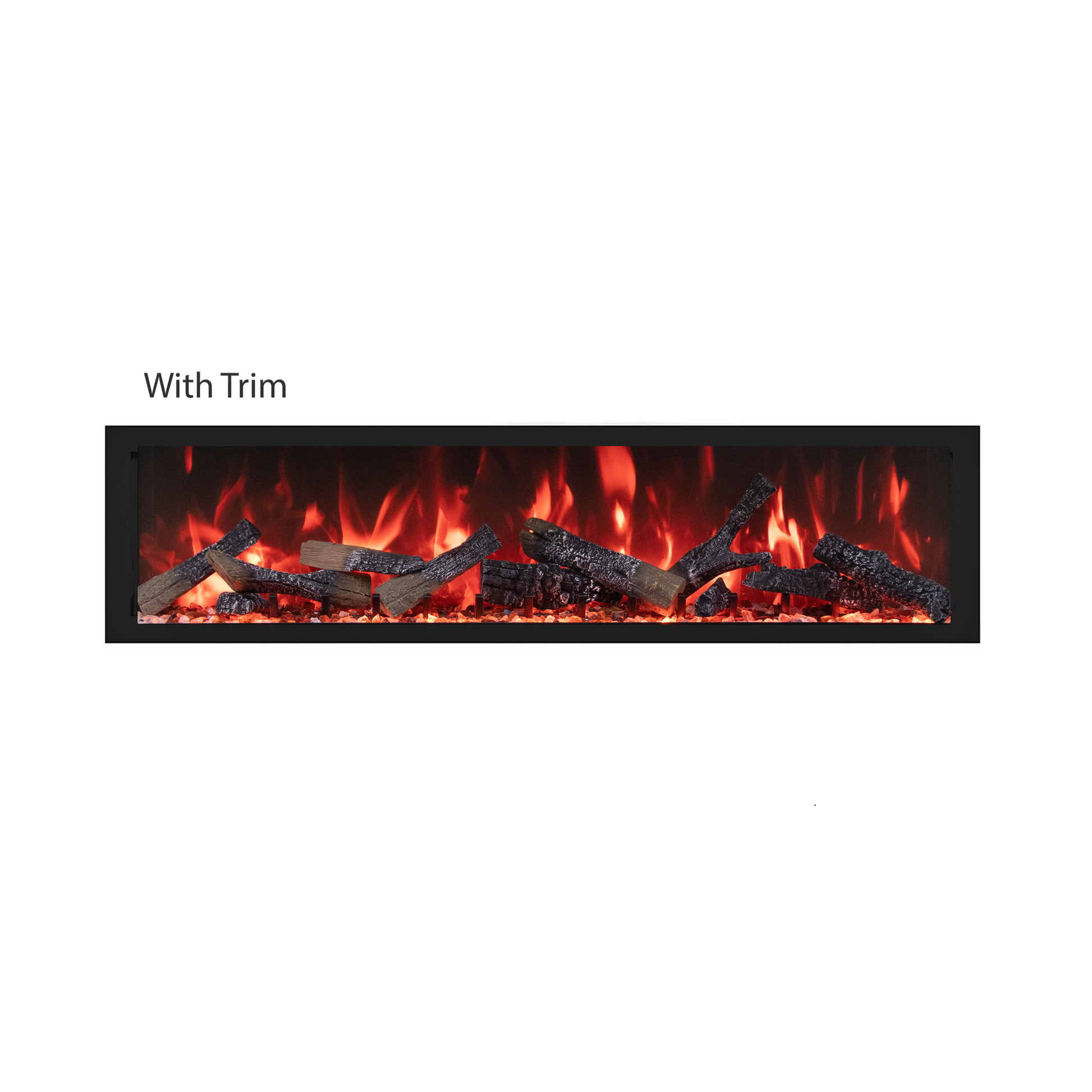 Remii by Amantii Extra Tall Series 45" Built-in Electric Fireplace With Black Steel Surround