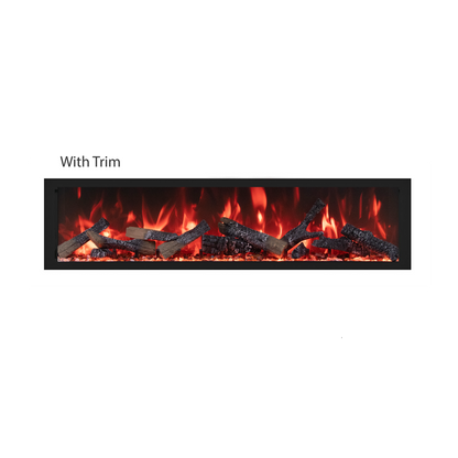 Remii by Amantii Extra Tall Series 45" Built-in Electric Fireplace With Black Steel Surround