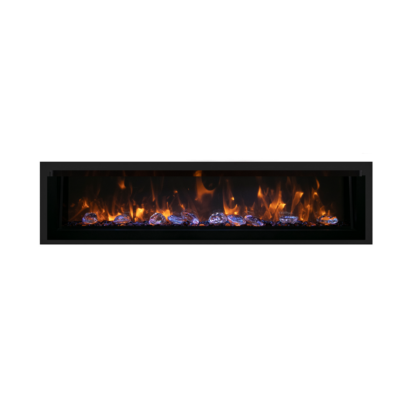 Remii by Amantii Extra Tall Series 45" Built-in Electric Fireplace With Black Steel Surround