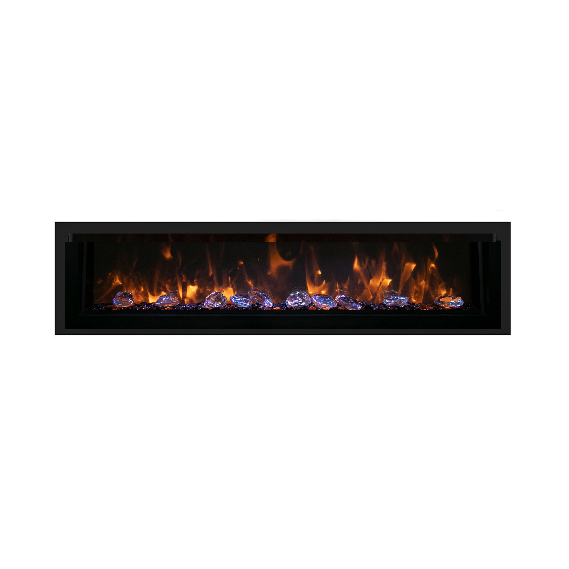 Remii by Amantii Extra Tall Series 45" Built-in Electric Fireplace With Black Steel Surround