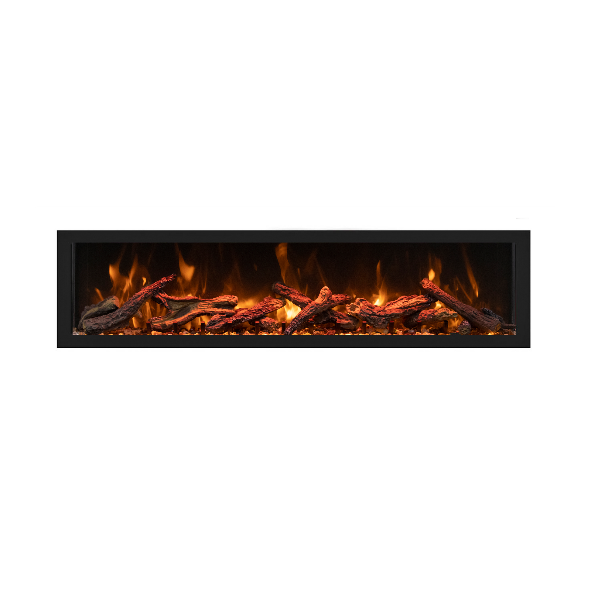 Remii by Amantii Extra Tall Series 45" Built-in Electric Fireplace With Black Steel Surround