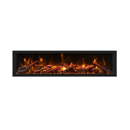 Remii by Amantii Extra Tall Series 45" Built-in Electric Fireplace With Black Steel Surround