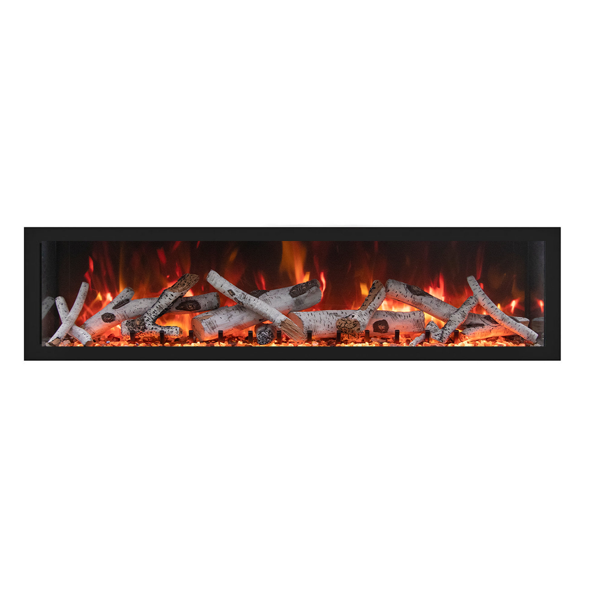 Remii by Amantii Extra Tall Series 45" Built-in Electric Fireplace With Black Steel Surround