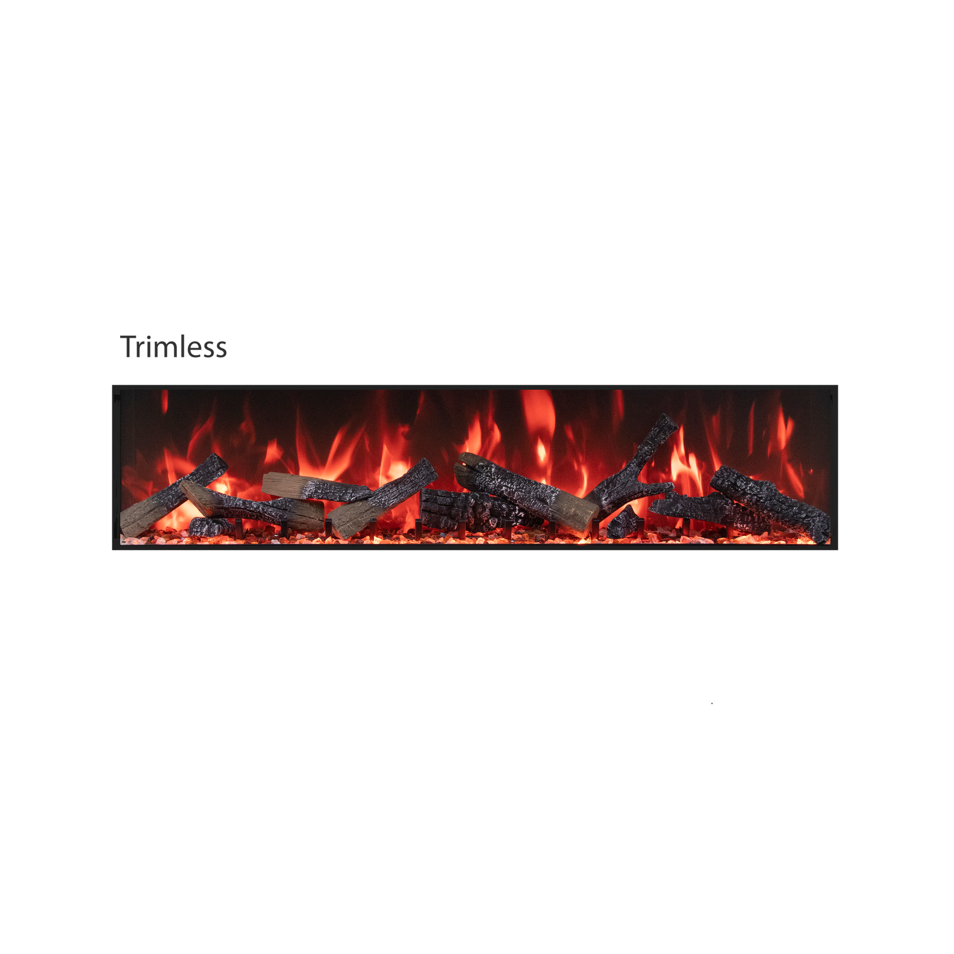 Remii by Amantii Extra Tall Series 45" Built-in Electric Fireplace With Black Steel Surround