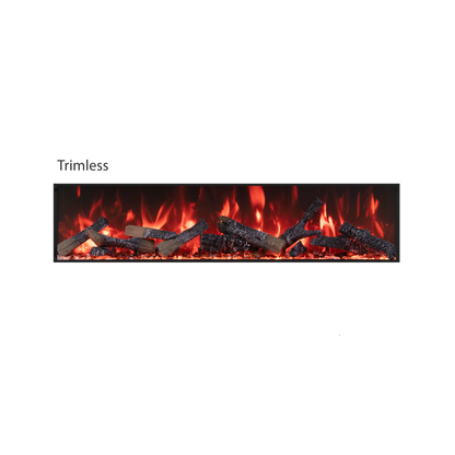 Remii by Amantii Extra Tall Series 45" Built-in Electric Fireplace With Black Steel Surround