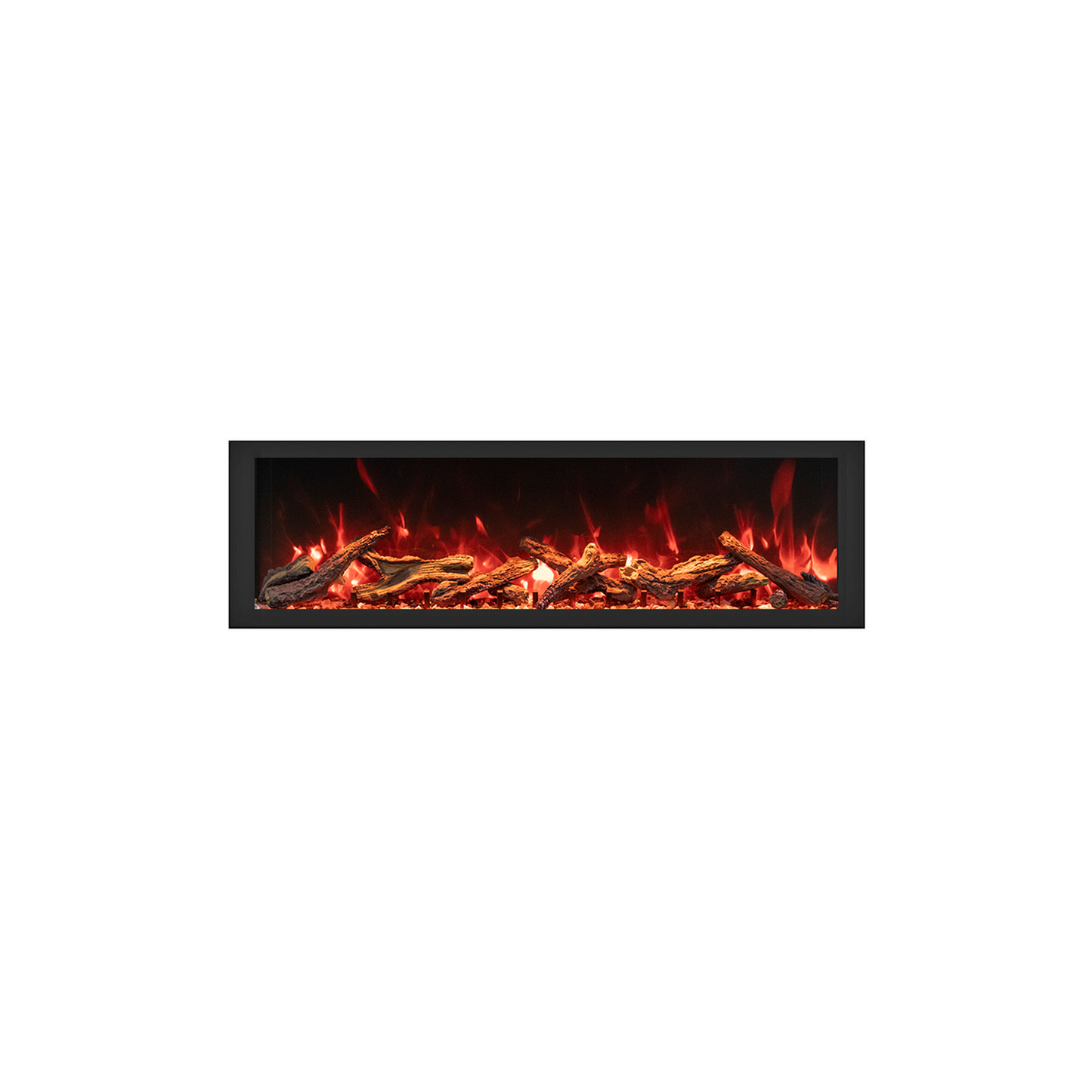 Remii by Amantii Extra Tall Series 45" Built-in Electric Fireplace With Black Steel Surround