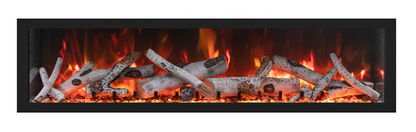 Remii by Amantii Extra Tall Series 55" Built-in Electric Fireplace With Black Steel Surround