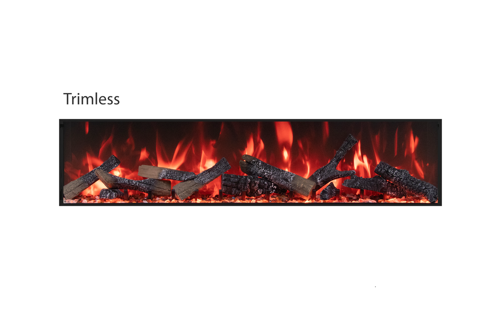 Remii by Amantii Extra Tall Series 55" Built-in Electric Fireplace With Black Steel Surround