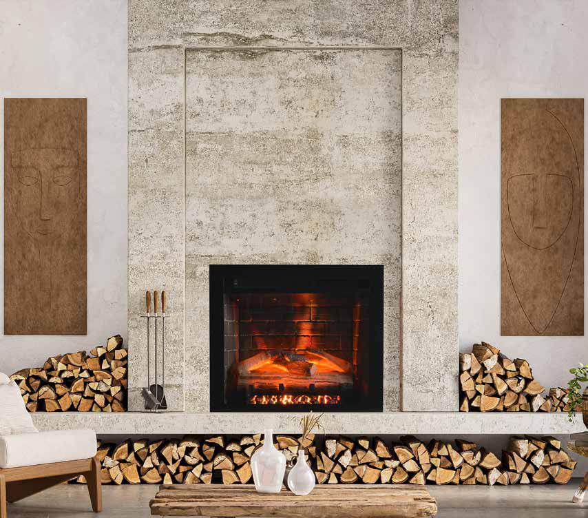 Remii by Amantii Heritage Classic 33" Traditional Electric Fireplace Insert With Logs