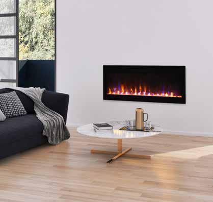 Remii by Amantii Horizon 36" WiFi-Enabled Wall-Mounted Electric Fireplace With Clear Glass Media
