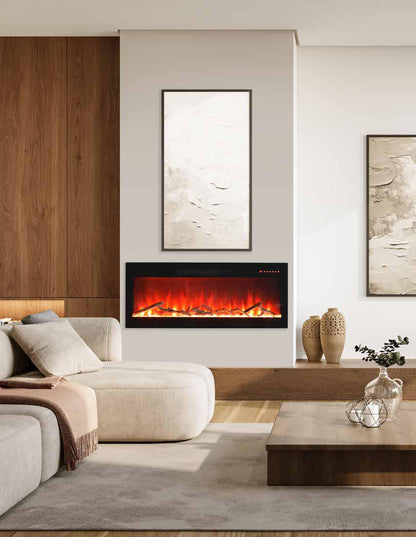 Remii by Amantii Horizon 60" WiFi-Enabled Wall-Mounted Electric Fireplace With Clear Glass Media